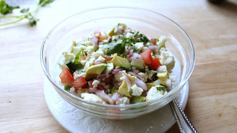 Ceviche vegano con “pescado” de coco o champiñones